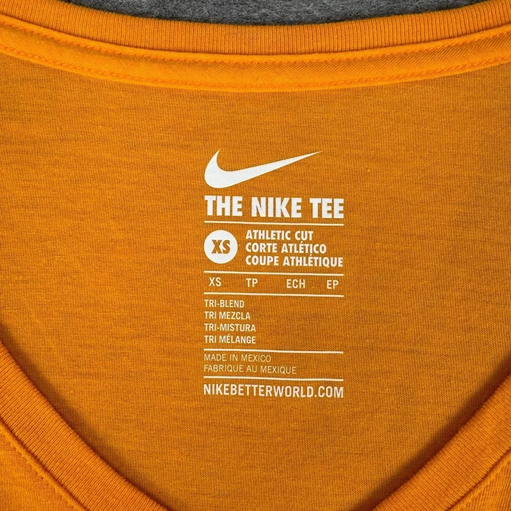 Nike Tennessee Volunteers Vols T-Shirt Athletic Cut Long Sleeve Orange Womens XS